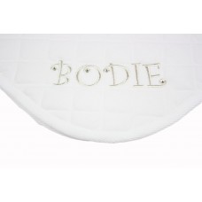 Personalised Embroidered High Withered Dressage Saddle Cloth With Crystals